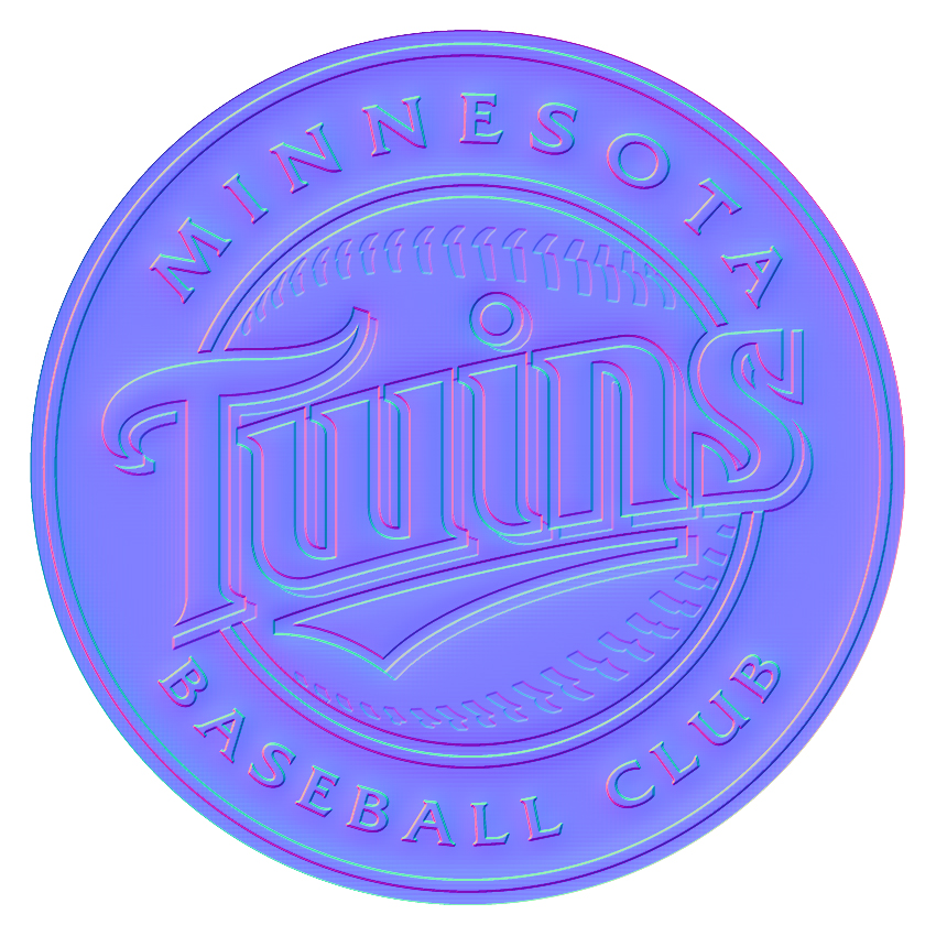 Minnesota Twins Colorful Embossed Logo iron on paper